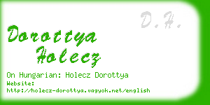 dorottya holecz business card